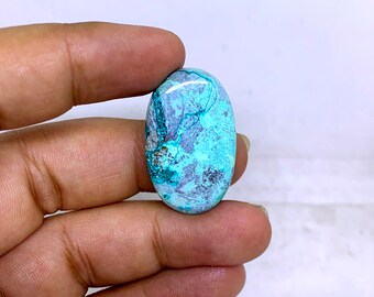 Wonderful Top Grade Quality 100% Natural Shattuckite Oval Shape Cabochon Loose Gemstone For Making Jewelry 23 Ct. 32X19X5 mm TS-57