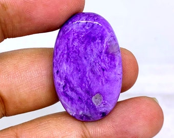 Fabulous Top Grade Quality 100% Natural Charoite Oval Shape Cabochon Loose Gemstone For Making Jewelry 30 Ct. 33X20X5 mm CH-69
