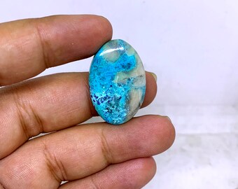 Wonderful Top Grade Quality 100% Natural Shattuckite Oval Shape Cabochon Loose Gemstone For Making Jewelry 25 Ct. 30X19X5 mm TS-63