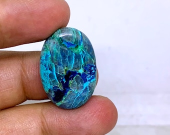 Wonderful Top Grade Quality 100% Natural Shattuckite Oval Shape Cabochon Loose Gemstone For Making Jewelry 23 Ct. 28X17X5 mm TSK-75