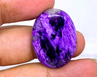 Fabulous Top Grade Quality 100% Natural Charoite Oval Shape Cabochon Loose Gemstone For Making Jewelry 27 Ct. 29X20X5 mm CH-72