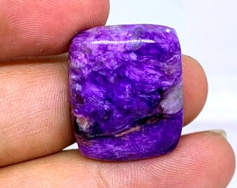 Fabulous Top Grade Quality 100% Natural Charoite Rectangle Shape Cabochon Loose Gemstone For Making Jewelry 29 Ct. 23X19X6 mm CH-95