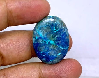 Wonderful Top Grade Quality 100% Natural Shattuckite Oval Shape Cabochon Loose Gemstone For Making Jewelry 30 Ct. 30X20X5 mm TSK-66