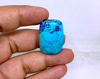 Wonderful Top Grade Quality 100% Natural Shattuckite Rectangle Shape Cabochon Loose Gemstone For Making Jewelry 42 Ct. 30X20X7 mm TS-48