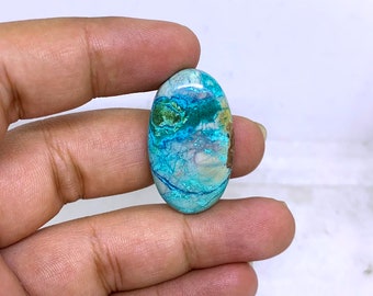 Wonderful Top Grade Quality 100% Natural Shattuckite Oval Shape Cabochon Loose Gemstone For Making Jewelry 30 Ct. 33X19X5 mm TS-54