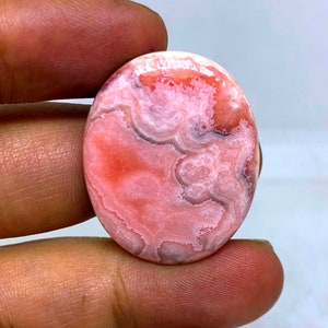 Amazing 100% Natural Rhodochrosite 41 Cts Cabochon Oval Shape 32X24X4 mm Top Quality Gemstone Jewellery Making Smooth Polished RC-196