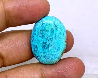 Wonderful Top Grade Quality 100% Natural Shattuckite Oval Shape Cabochon Loose Gemstone For Making Jewelry 22 Ct. 29X20X5 mm TSK-70