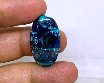 Wonderful Top Grade Quality 100% Natural Shattuckite Oval Shape Cabochon Loose Gemstone For Making Jewelry 25 Ct. 29X16X5 mm TSK-72
