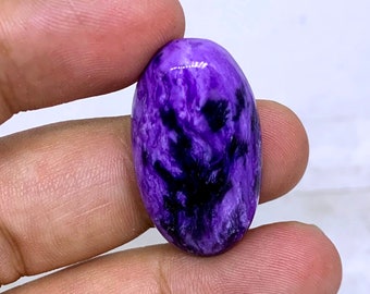 Fabulous Good Quality 100% Natural Charoite Oval Shape Cabochon Loose Gemstone For Making Jewelry 31 Ct. 32X17X6 mm TCH-01