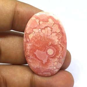 Exclusive Top Grade Quality 100% Natural Rhodochrosite Oval Shape Cabochon Loose Gemstone For Making Jewelry 47 Ct. 37X24X4 mm AIR-252