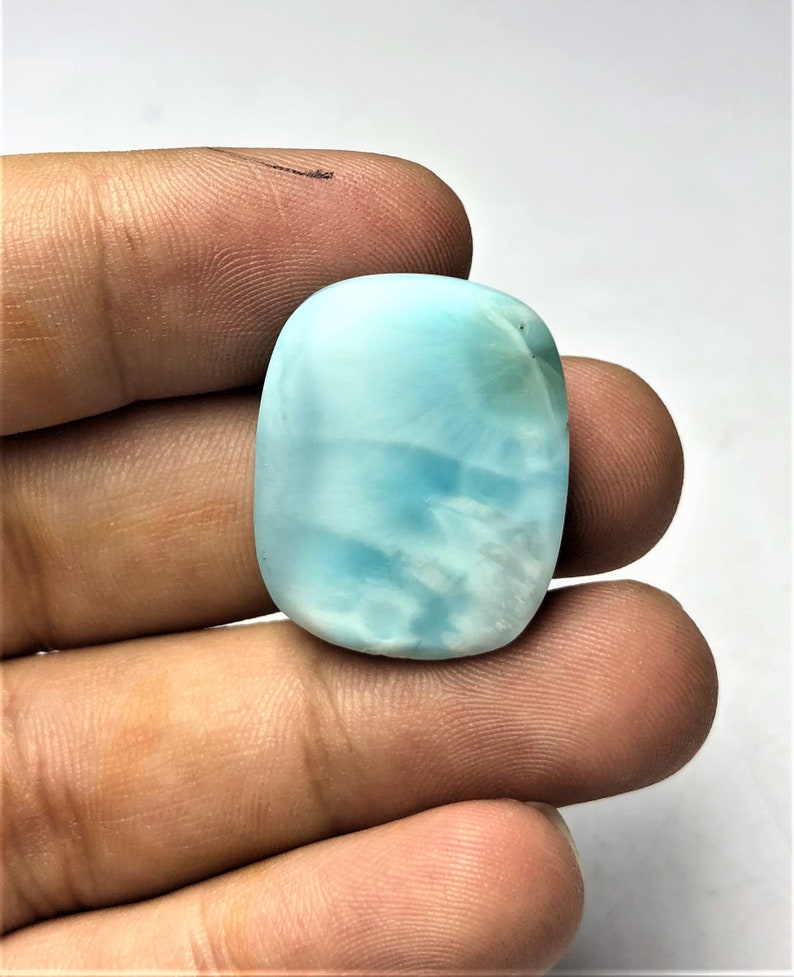 Awesome 100/% Natural Larimar Cabochon AAA+ Top Quality Cushion Shape 41 Ctr Blue Larimar gemstone wholesale price 24X19X8 Smooth Polished