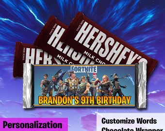 battle royale candy bar wrappers video game candy bar video game hershey bar wrappers video game chocolate wrappers - chocolat version fortnite