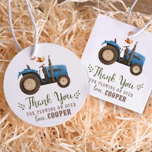 Tractor Thank You Tag, Tractor Tags, Farm Tags, Farm Favors, Tractor Farm Party, Birthday Party, Gift Tag, Digital, Printable