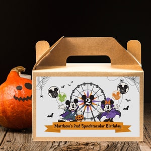 Afdrukbaar Disneyland Gable Box-label, Disney World-gunstenlabel, Mickey-verjaardag, Minnie Babyshower, Digitaal