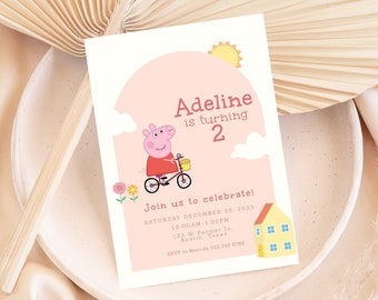 Peppa Pig Birthday Invitation Digital - Etsy