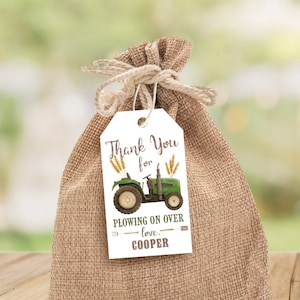 Tractor Thank You Tag, Tractor Tags, Farm Tags, Farm Favors, Tractor Farm Party, Birthday Party, Gift Tag, Digital, Printable