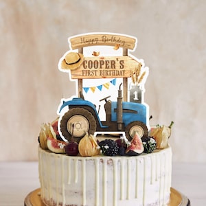 Printable Tractor Cake Topper, Printable Cake Topper, Party Cake Topper, Cake Decoration