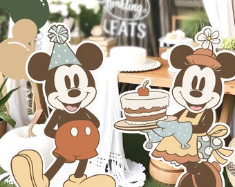 Mickey en Minnie-uitsnede, Mainstreet Sweet Store verjaardagsfeestje stand-up prop, Mickey babyshower, Minnie-feestdecoratie, digitaal bestand