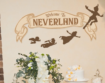 Printable Peter Pan Party Sign, Welcome to Neverland Sign, Never Grow Up Birthday, Peter Pan Birthday, Party Decoration, Digital file