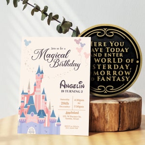 Magical Birthday Invitation, Disney World Birthday Invitation, Mickey Birthday, Minnie Birthday, Digital, Printable