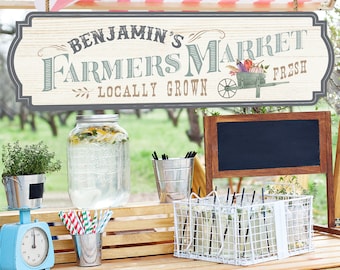 Printable Farmers Market Sign, Perfect for any farm theme birthday party or event, Digital file