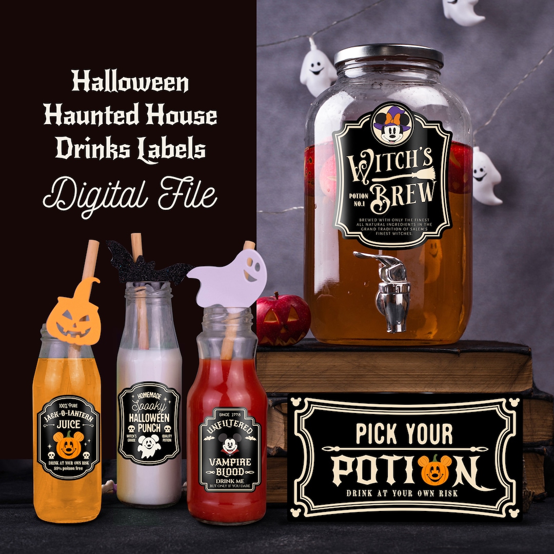 Halloween Drink Labels Printable