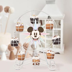 Printable Mickey&#39;s Fun Wheel Label, Mickey Birthday, Disneyland Party Decoration, Digital file