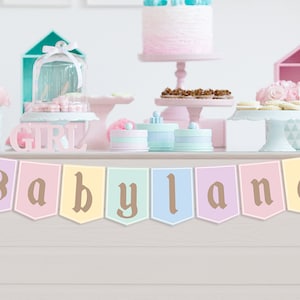 Printable Babyland Party Banner, Disneyland Baby Shower Party Decoration, Digital file