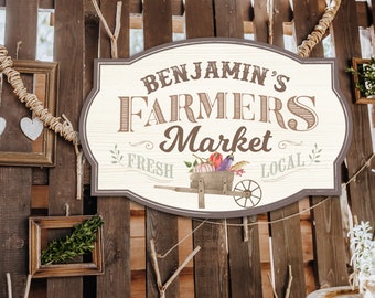 Printable Farmers Market Sign, Perfect for any farm theme birthday party or event, Digital file