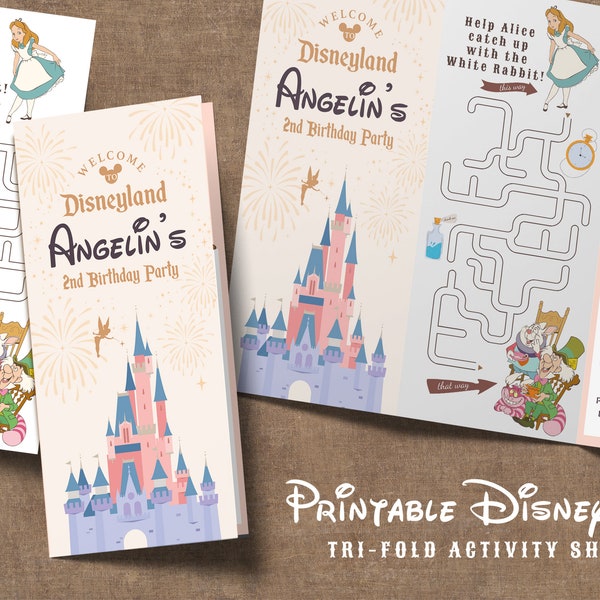 Printable Disneyland Activity Sheet, Disneyland Coloring Page, Kids Activities Sheet, Digital, Printable