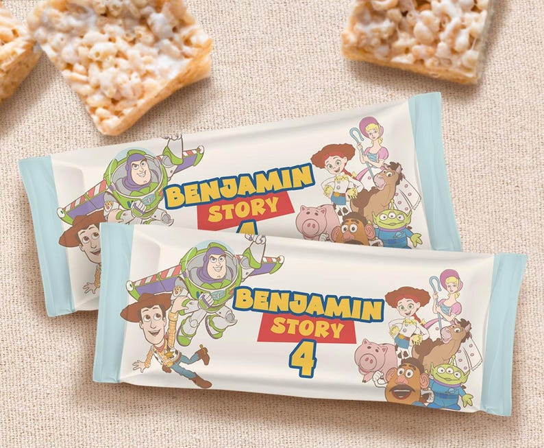 Printable Toy Story Birthday Party Rice Crispy Treat Wrapper, Woody ...