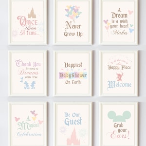 Printable Disneyland Baby Shower Sign, Mickey Baby Shower, Disneyland Party Decoration, Digital file