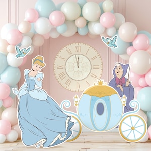 Cinderella Ausschnitt, Disneyland Stand Up Prop, Bibbidi Bobbidi Boo, Prinzessin Party Dekoration, Digitale Datei