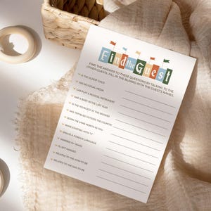 Printable Find the Guest, Babyland Baby Shower Games, Disneyland Happiest Baby Shower Games, Digital file