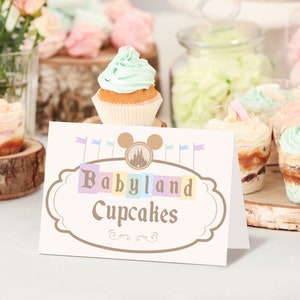 Tente imprimable de nourriture de Babyland, carte modifiable de nourriture de douche de bébé la plus heureuse sur la terre, fichier numérique