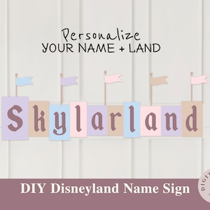 Personalize Disneyland Party Sign, Disneyland Party Decoration, Digital file