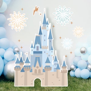 Printable Disneyland Blue Castle Cutout, Disneyland Baby Shower Stand Up Prop, Disneyland Boy Birthday Party Decoration, Digital file