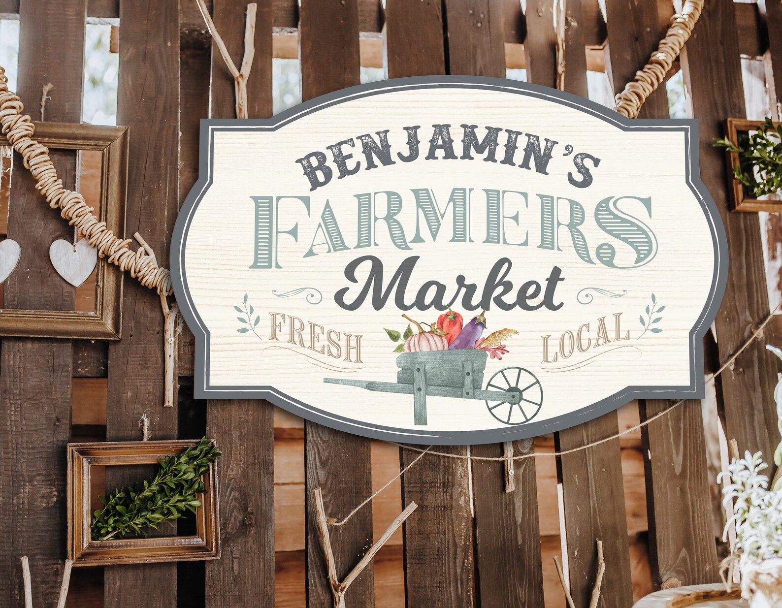Printable Farmers Market Welcome Sign, Perfect for Any Farm Theme ...