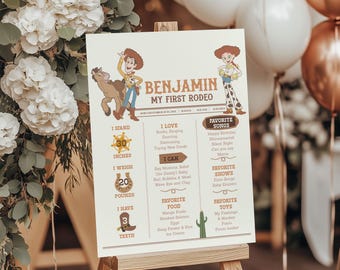 Póster de cumpleaños de Toy Story: Woody y su rodeo (descarga digital)