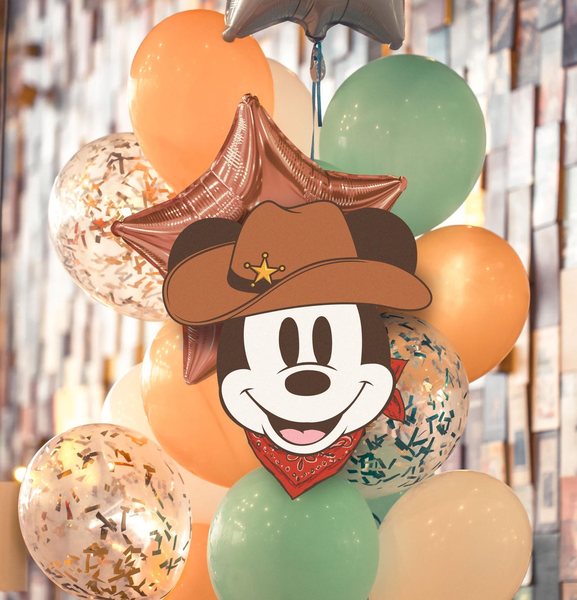 Printable Cowboy Mickey Cutout, Rodeo Birthday Party Prop, Mickey Baby ...