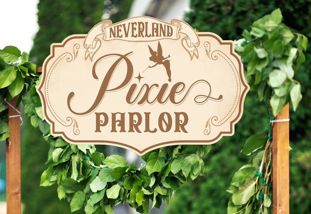 Printable Pixie Parlor Sign, Peter Pan Birthday, Neverland Party ...