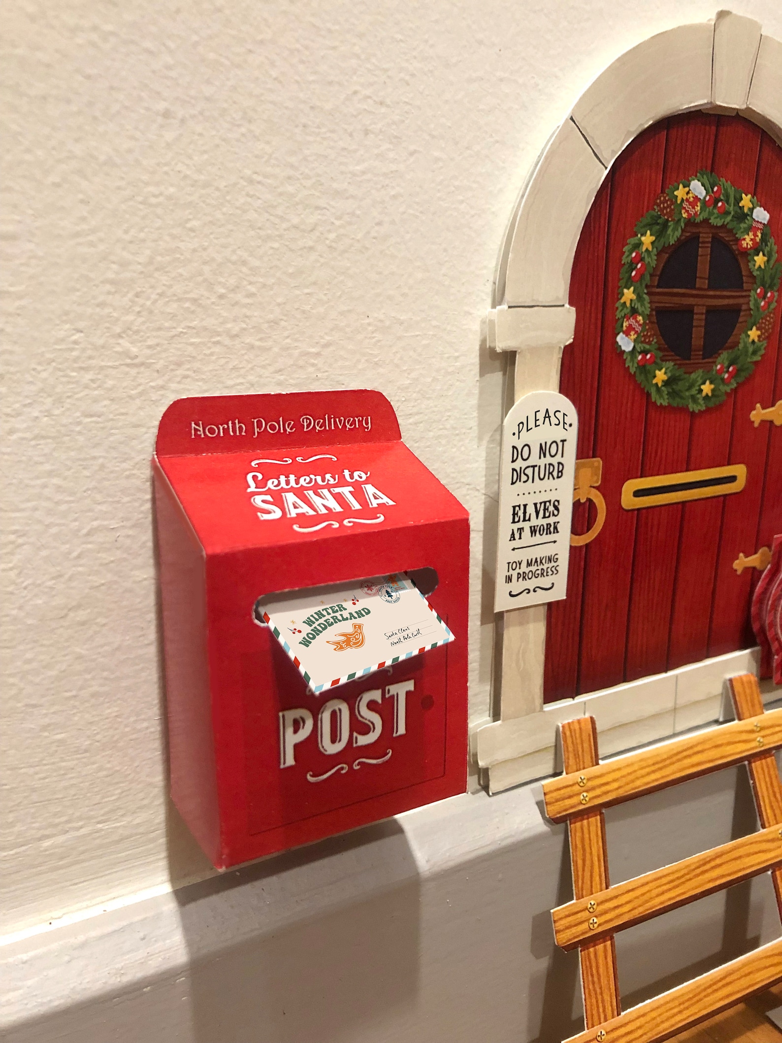 Printable Christmas Elf Door Christmas Decoration Digital Etsy
