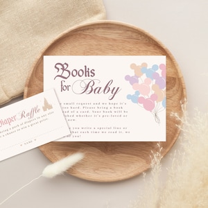Glücklichste Babyparty auf Erden Bücher für Baby Karte, Windel Los, Disneyland Babyparty, digital, druckbar