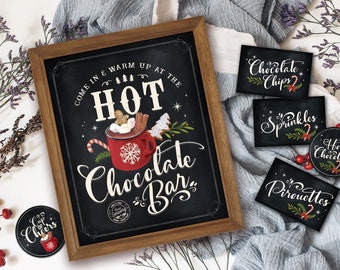 Custom Signs Personalized Christmas Winter Hot Cocoa Bar - Temu