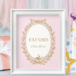 Editable French Cafe Party Favors Sign, Paris Cafe Birthday Party Decor, Patisserie Baby Shower Party, Digital, Printable