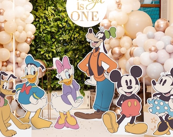 Printable Classic Mickey & Friends Cutout, Disneyland Birthday Party Stand Up Prop, Disneyland Baby Shower Party Decoration, Digital file