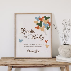 Happiest Baby Shower On Earth Book for Baby Sign, Disneyland Baby Shower, Digital, Printable
