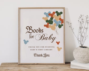 Bok för den lyckligaste babyshowern på jorden för babyskylt, Disneyland babyshower, digital, utskrivbar