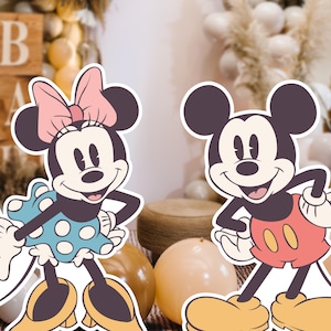 Printable Mickey & Minnie Cutout, Disneyland Birthday Party Stand Up Prop, Mickey Baby Shower, Minnie Party Decoration, Digital file