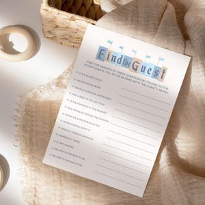 Printable Find the Guest, Babyland Baby Shower Games, Disneyland Happiest Baby Shower Games, Digital file